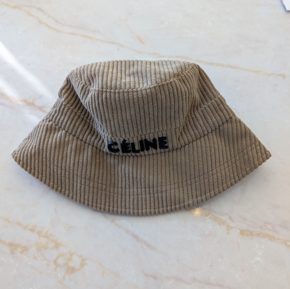 Celine Brown Corduroy Hat - Picture 2 of 7
